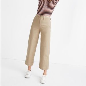 Madewell Slim Emmett Wide-Leg Crop Pants | Size 27